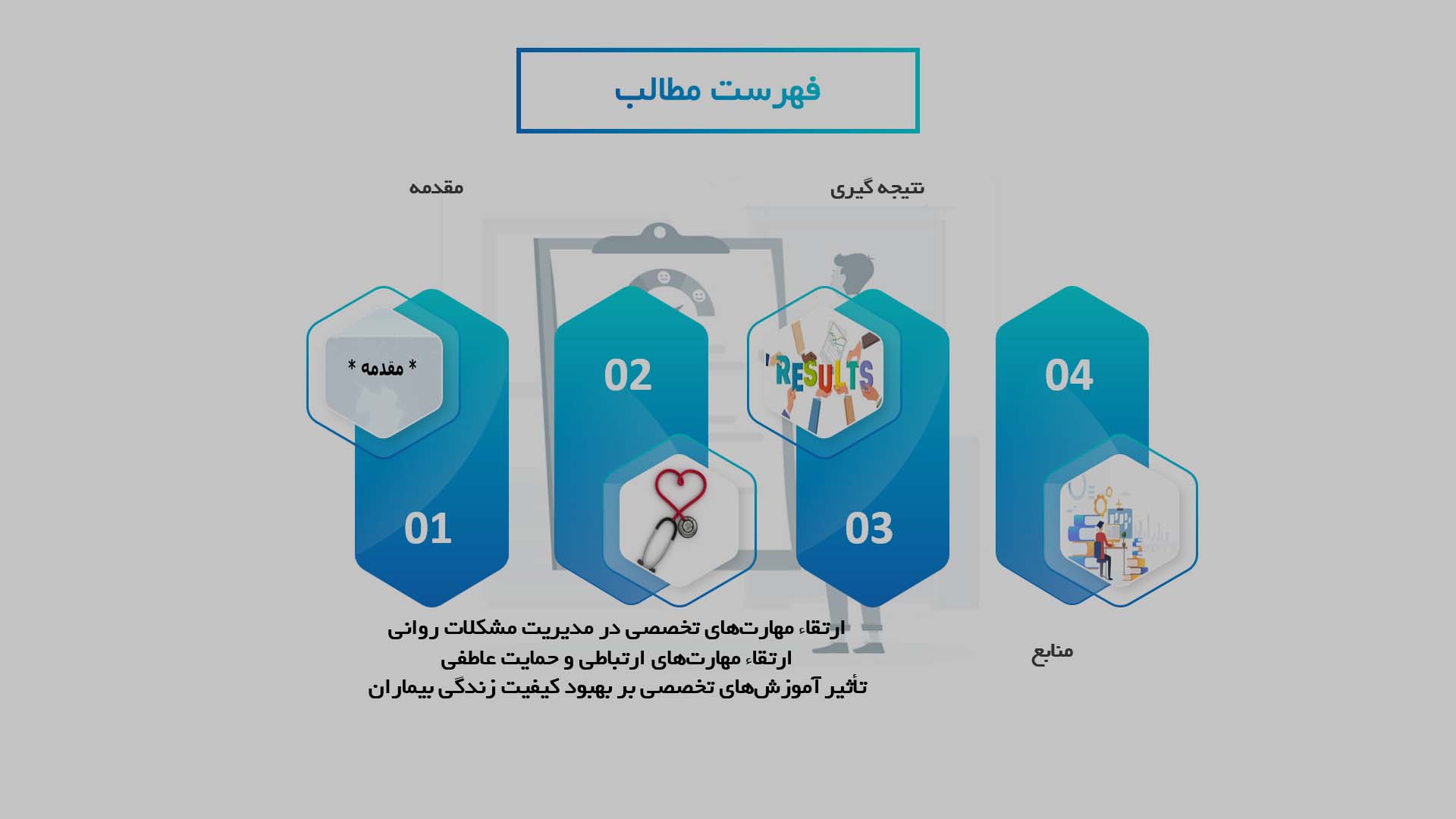 پاورپوینت تحلیل تأثیرات آموزش‌های تخصصی بر بهبود وضعیت روحی بیماران